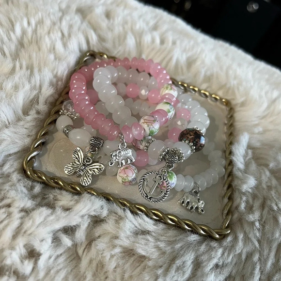 Bohemian Stretch Bracelets (4pc) NWOT - Picture 2 of 3